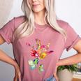 Flower American Sign Language ASL Teacher Teaching Deaf Women's Heather T-Shirt Heather Mauve Flower American Sign Language ASL Teacher Teaching Deaf Women's Heather T-Shirt Heather Mauve