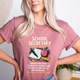 Front Office Teacher Admin Meaning School Secretary Women's Heather T-Shirt Heather Mauve