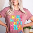In My Glowing Teacher Era Groovy Colorful Bright Women's Heather T-Shirt Heather Mauve In My Glowing Teacher Era Groovy Colorful Bright Women's Heather T-Shirt Heather Mauve