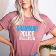 Grammar Police Comma Unit English Teacher Grammar Teacher For Men Women Women's Heather T-Shirt Heather Mauve