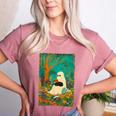 Groovy Ghost Reading Book Cat Halloween Ghost Teacher Women's Heather T-Shirt Heather Mauve Groovy Ghost Reading Book Cat Halloween Ghost Teacher Women's Heather T-Shirt Heather Mauve