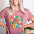 Groovy In My Middle School Era Back To School Teacher Women's Heather T-Shirt Heather Mauve Groovy In My Middle School Era Back To School Teacher Women's Heather T-Shirt Heather Mauve