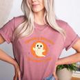 Halloween Teacher Crew Spooky Season Retro Ghost Women's Heather T-Shirt Heather Mauve Halloween Teacher Crew Spooky Season Retro Ghost Women's Heather T-Shirt Heather Mauve
