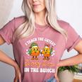 Halloween Teacher Cutest Candy Corn Groovy Spooky Teachers Women's Heather T-Shirt Heather Mauve