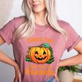 Halloween Teacher Librarian Pumpkin Reading Books Men Women Kids Women's Heather T-Shirt Heather Mauve