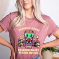 Halloween Teacher Zombie Reading Is Good For Brains Women's Heather T-Shirt Heather Mauve Halloween Teacher Zombie Reading Is Good For Brains Women's Heather T-Shirt Heather Mauve