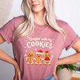 Hangin With My Cookies Gingerbread Christmas Teacher Women's Heather T-Shirt Heather Mauve Hangin With My Cookies Gingerbread Christmas Teacher Women's Heather T-Shirt Heather Mauve