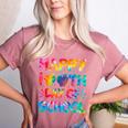 Happy 100th Day Of School Teacher Student 100 Days Tie Dye Men Women Kids Women's Heather T-Shirt Heather Mauve Happy 100th Day Of School Teacher Student 100 Days Tie Dye Men Women Kids Women's Heather T-Shirt Heather Mauve