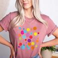 Happy Dot Day Colorful Polka Dot Art Teacher Student Kids Women's Heather T-Shirt Heather Mauve