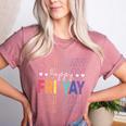 Happy Fri Yay Teacher Friday Saying Women's Heather T-Shirt Heather Mauve Happy Fri Yay Teacher Friday Saying Women's Heather T-Shirt Heather Mauve