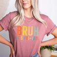 Happy Friyay Teacher Shirt Cute Teacher Fashion Bruh Fri-Yay Women's Heather T-Shirt Heather Mauve
