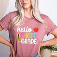 Hello First Grade Team 1st Grade Back To School Teacher Kids Women's Heather T-Shirt Heather Mauve Hello First Grade Team 1st Grade Back To School Teacher Kids Women's Heather T-Shirt Heather Mauve
