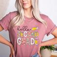 Hello Second Grade Team 2nd Grade Back To School Teacher Kid Women's Heather T-Shirt Heather Mauve