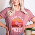 Hocus Pocus Everybody Focus Witch Halloween Teacher Women Women's Heather T-Shirt Heather Mauve Hocus Pocus Everybody Focus Witch Halloween Teacher Women Women's Heather T-Shirt Heather Mauve