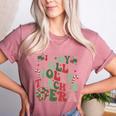 In My Holly Xmas Jolly Teacher Era Teacher Vibes Christmas For Men Women Kids Women's Heather T-Shirt Heather Mauve