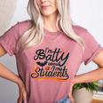 I'm Batty About My Students Watercolor Bat Teacher Halloween Women's Heather T-Shirt Heather Mauve I'm Batty About My Students Watercolor Bat Teacher Halloween Women's Heather T-Shirt Heather Mauve
