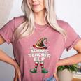 I'm The Science Teacher Elf Family Matching Group Christmas Women's Heather T-Shirt Heather Mauve