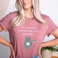 I'm Silently Correcting Your Grammar Sarcastic Teacher For Men Women Kids Women's Heather T-Shirt Heather Mauve