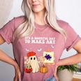 It's A Bootiful Day To Make Art Groovy Art Teacher Halloween Women's Heather T-Shirt Heather Mauve It's A Bootiful Day To Make Art Groovy Art Teacher Halloween Women's Heather T-Shirt Heather Mauve