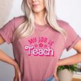 My Job Is Teach Pink Retro Female Teacher Life Women Women's Heather T-Shirt Heather Mauve My Job Is Teach Pink Retro Female Teacher Life Women Women's Heather T-Shirt Heather Mauve