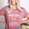 Just Kidding I Chase Toddlers Daycare Provider Nanny Teacher Women's Heather T-Shirt Heather Mauve