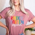 Kindergarten Squad Team Crew Teacher Back To School Women's Heather T-Shirt Heather Mauve Kindergarten Squad Team Crew Teacher Back To School Women's Heather T-Shirt Heather Mauve