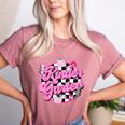 Kindergarten Teacher Women Checkered First Day Of School Women's Heather T-Shirt Heather Mauve Kindergarten Teacher Women Checkered First Day Of School Women's Heather T-Shirt Heather Mauve