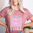 Kindergarten Vibes First Day Of School Kindergarten Teacher Women's Heather T-Shirt Heather Mauve Kindergarten Vibes First Day Of School Kindergarten Teacher Women's Heather T-Shirt Heather Mauve