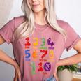 Learning Math Numbers Counting Back To School Teacher For Men Women Girls Kids Women's Heather T-Shirt Heather Mauve