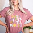 Learning Is Out Of This World Space Teacher Cute Groovy Women's Heather T-Shirt Heather Mauve Learning Is Out Of This World Space Teacher Cute Groovy Women's Heather T-Shirt Heather Mauve
