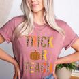 Leopard Trick Or Teach Halloween Teacher Costume Women Women's Heather T-Shirt Heather Mauve