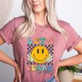 Let's Learn Today Smile Face Back To School For Teacher Kids Women's Heather T-Shirt Heather Mauve Let's Learn Today Smile Face Back To School For Teacher Kids Women's Heather T-Shirt Heather Mauve