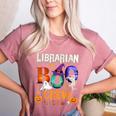 Librarian Boo Crew Teacher Student Halloween Costume Women's Heather T-Shirt Heather Mauve Librarian Boo Crew Teacher Student Halloween Costume Women's Heather T-Shirt Heather Mauve