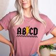 Lightning Pencil Rock'n Roll ABCD Teacher Back To School Kid Women's Heather T-Shirt Heather Mauve Lightning Pencil Rock'n Roll ABCD Teacher Back To School Kid Women's Heather T-Shirt Heather Mauve