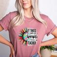 It Take Lots Of Sparkle To Be A Teacher With Sunflower Women's Heather T-Shirt Heather Mauve It Take Lots Of Sparkle To Be A Teacher With Sunflower Women's Heather T-Shirt Heather Mauve
