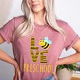 Love Preschool Back To School Yellow Bee Preschool Teacher For Men Women Girls Kids Women's Heather T-Shirt Heather Mauve