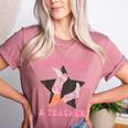 Man I Feel Like A Teacher Retro Western Country Cowgirl Women's Heather T-Shirt Heather Mauve