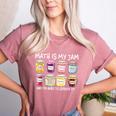 Math Is My Jam And I'm Here To Spread It Math Teacher Women's Heather T-Shirt Heather Mauve Math Is My Jam And I'm Here To Spread It Math Teacher Women's Heather T-Shirt Heather Mauve