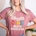 Math Problems Symbols Teacher Back To School Girl Boy Women's Heather T-Shirt Heather Mauve