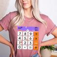 Math Teacher Halloween Costume Calculator Math Pun Women's Heather T-Shirt Heather Mauve