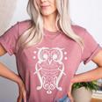 Music Note Owl Shirt Musicians Teacher Birthday Bird Women's Heather T-Shirt Heather Mauve