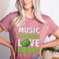 Music Teachers Love Brains Cute Teaching Halloween Women's Heather T-Shirt Heather Mauve Music Teachers Love Brains Cute Teaching Halloween Women's Heather T-Shirt Heather Mauve