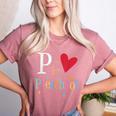 P Is For Preschool Teacher Student Back To School Women's Heather T-Shirt Heather Mauve P Is For Preschool Teacher Student Back To School Women's Heather T-Shirt Heather Mauve
