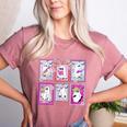 Preppy Spooky Teacher Halloween Ghost Coquette Bow Autumn Women's Heather T-Shirt Heather Mauve Preppy Spooky Teacher Halloween Ghost Coquette Bow Autumn Women's Heather T-Shirt Heather Mauve