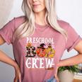 Preschool Boo Crew Teacher Halloween Women's Heather T-Shirt Heather Mauve Preschool Boo Crew Teacher Halloween Women's Heather T-Shirt Heather Mauve