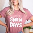 Proud Supporter Of Snow Days Teacher Christmas Men Women Women's Heather T-Shirt Heather Mauve
