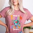 Proud To Teach Multilingual Learner ESL English Teacher Women's Heather T-Shirt Heather Mauve Proud To Teach Multilingual Learner ESL English Teacher Women's Heather T-Shirt Heather Mauve