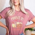 Prove It Reading Teacher Text Evidence Book Lover Student Women's Heather T-Shirt Heather Mauve