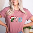 PTO Santa Hat Reindeer Parent Teacher Organization Christmas Women's Heather T-Shirt Heather Mauve
