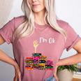 Reading Books Librarian Reader Nerd I'm Ok Teacher School Women's Heather T-Shirt Heather Mauve Reading Books Librarian Reader Nerd I'm Ok Teacher School Women's Heather T-Shirt Heather Mauve